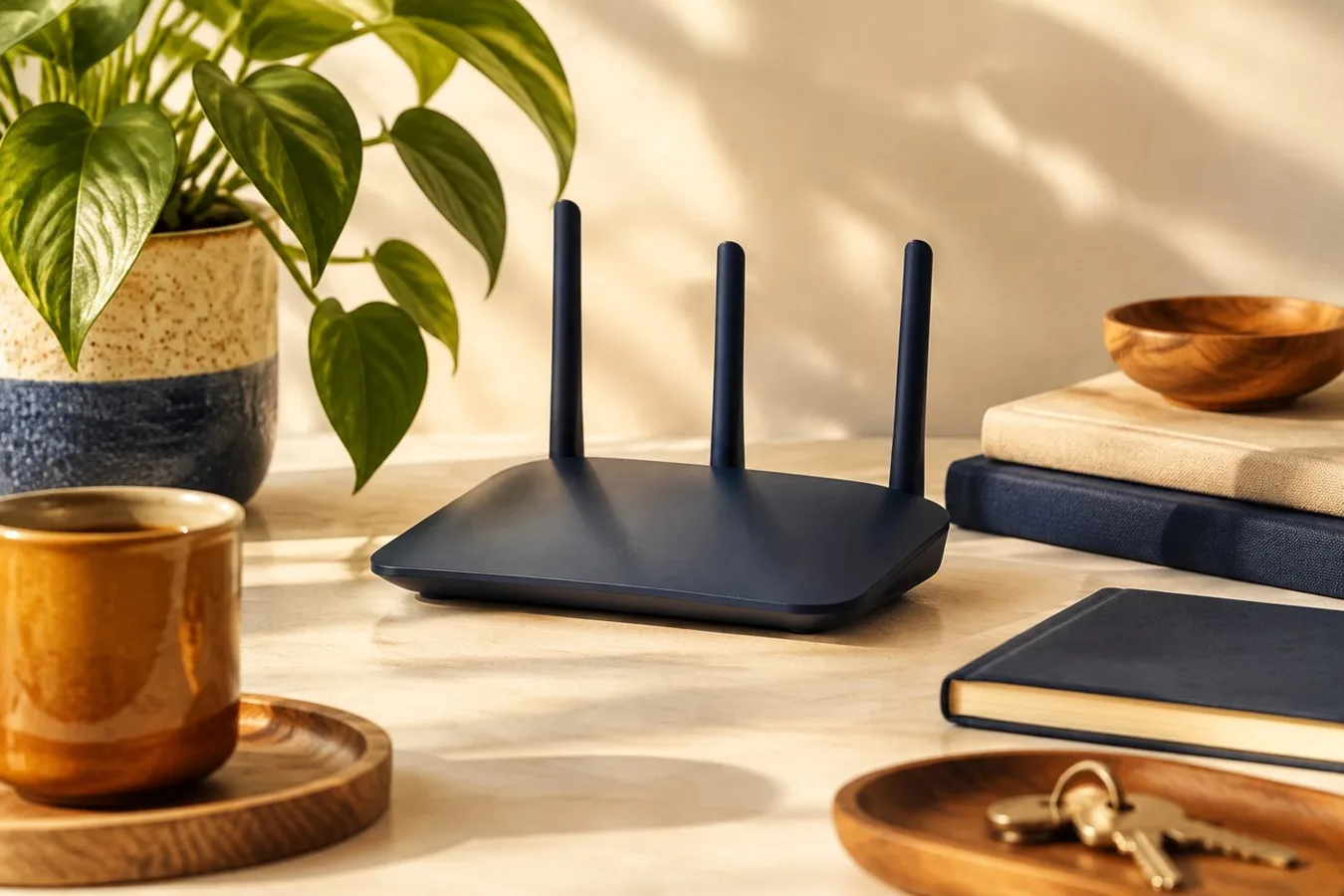 Stillleben zum Thema WLAN verbessern: Ursachen erkennen und den Empfang gezielt optimieren